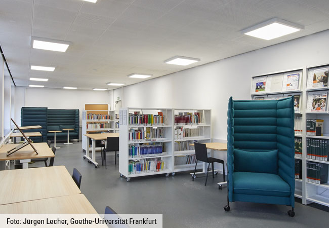Die Bibliothek der Sportwissenschaften. Foto: Jürgen Lecher, Goethe-Universität Frankfurt